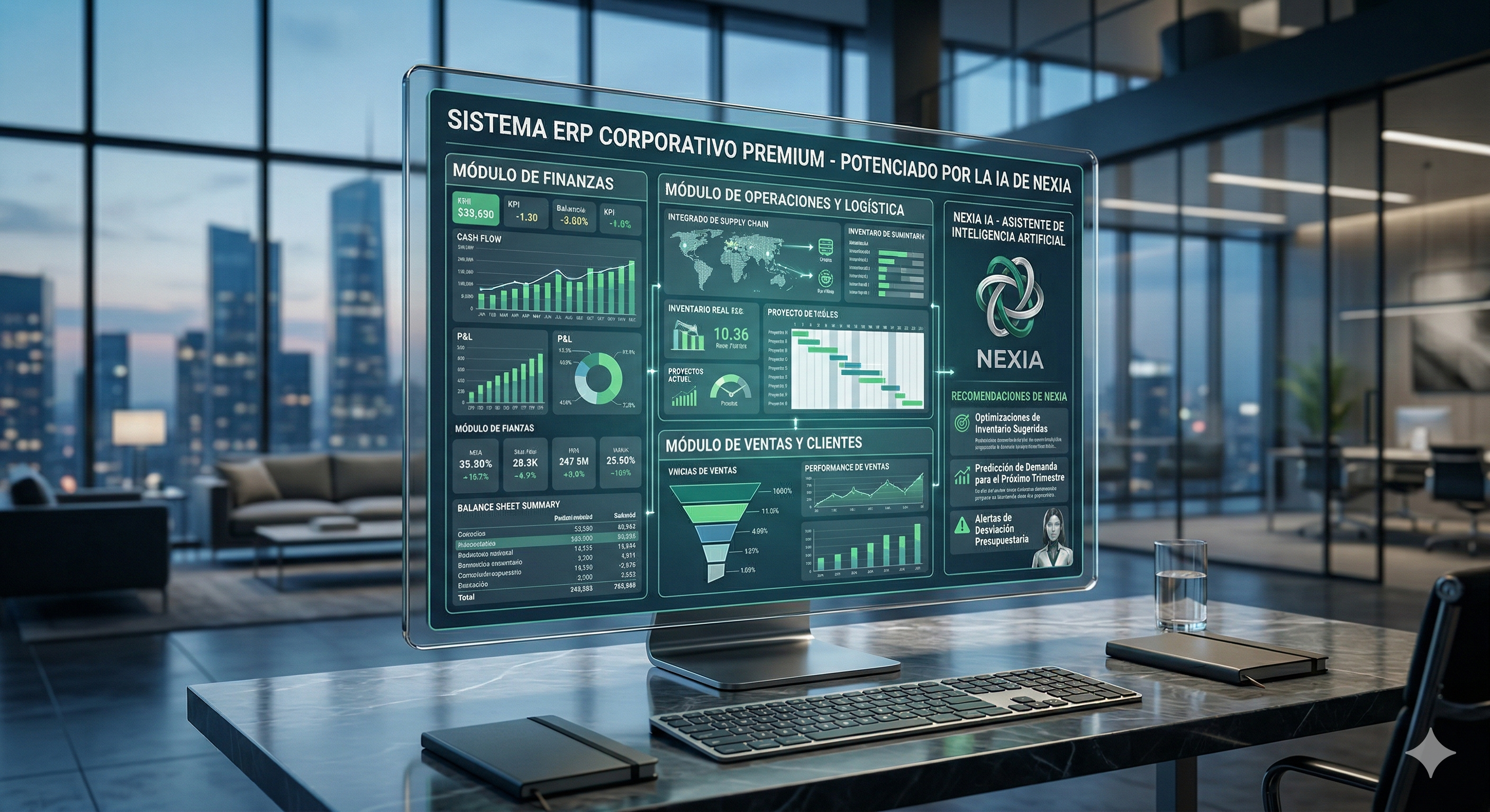 ERP con inteligencia artificial para empresas NexIA